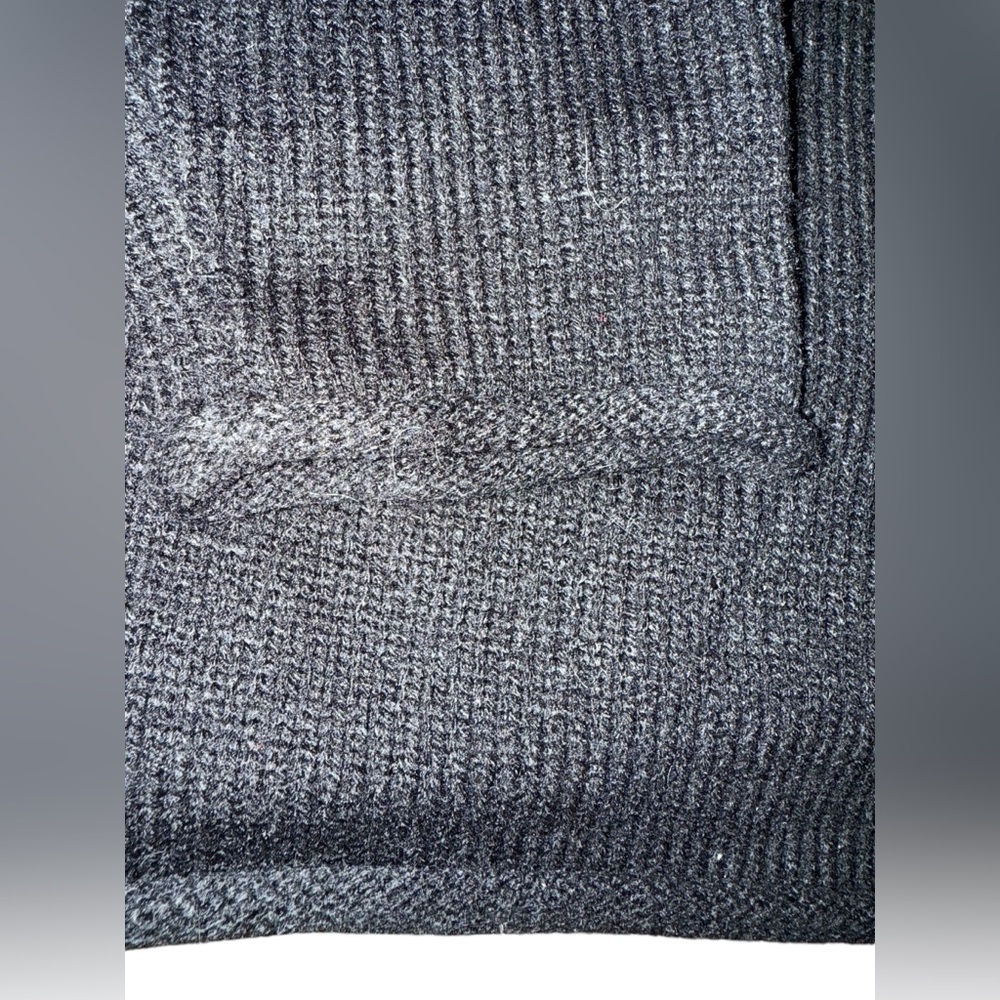 Black V-Neck Sweater with Winter Tree Design - Picture 9 of 13